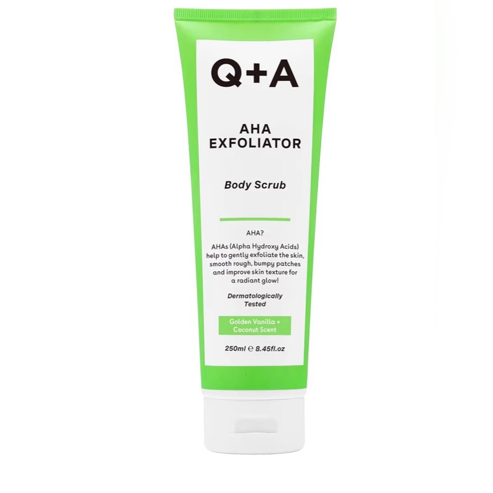 Q+A🌟AHA Exfoliator Body Scrub - Green- New